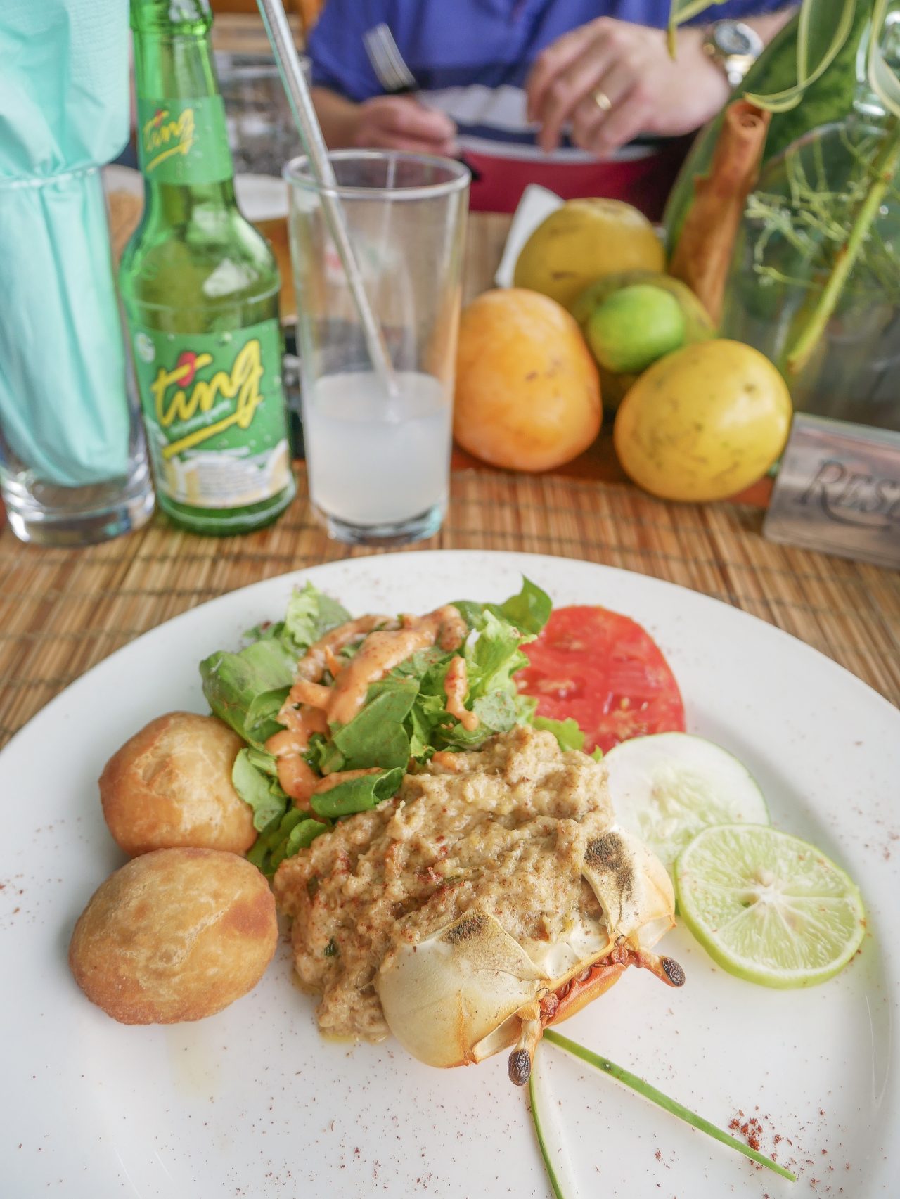 The famous crabback at BB's Crabback, Grenada
