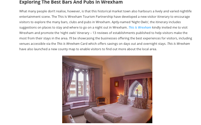 Food and drink feature in Love Wrexham Magazine