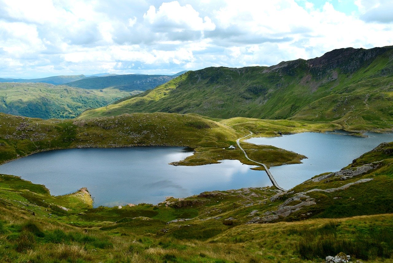 Snowdonia, Wales valleys and lake