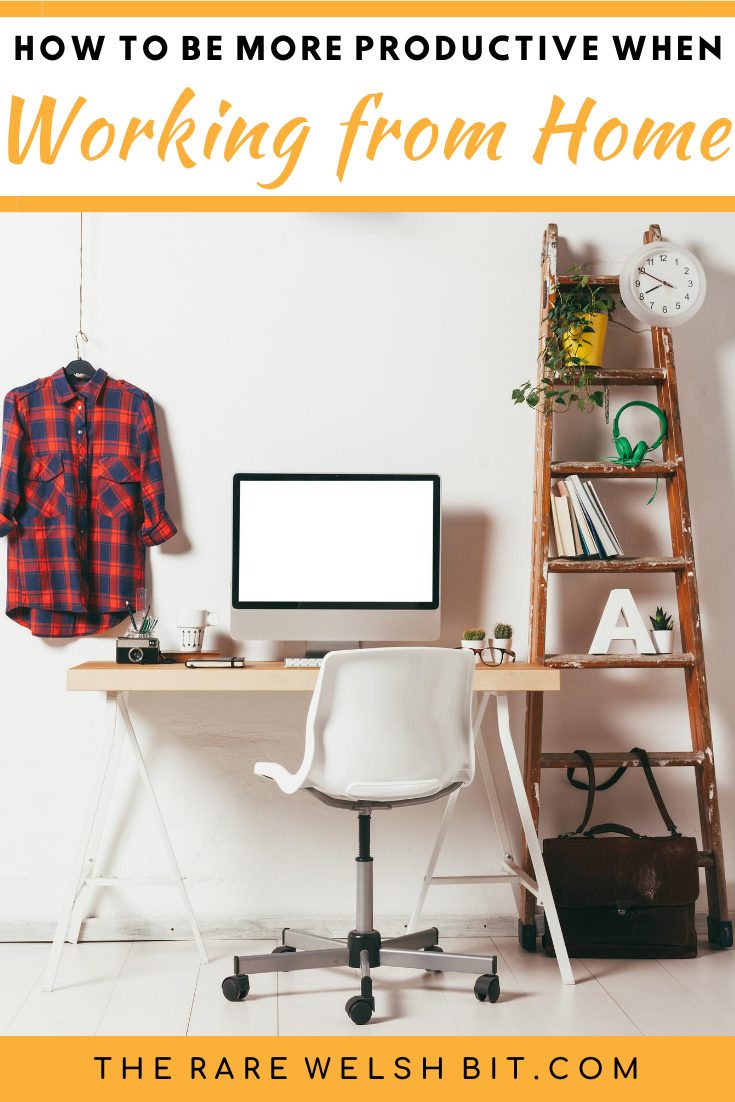 A clean, white home office space