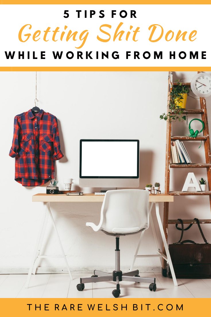 A clean, white home office space