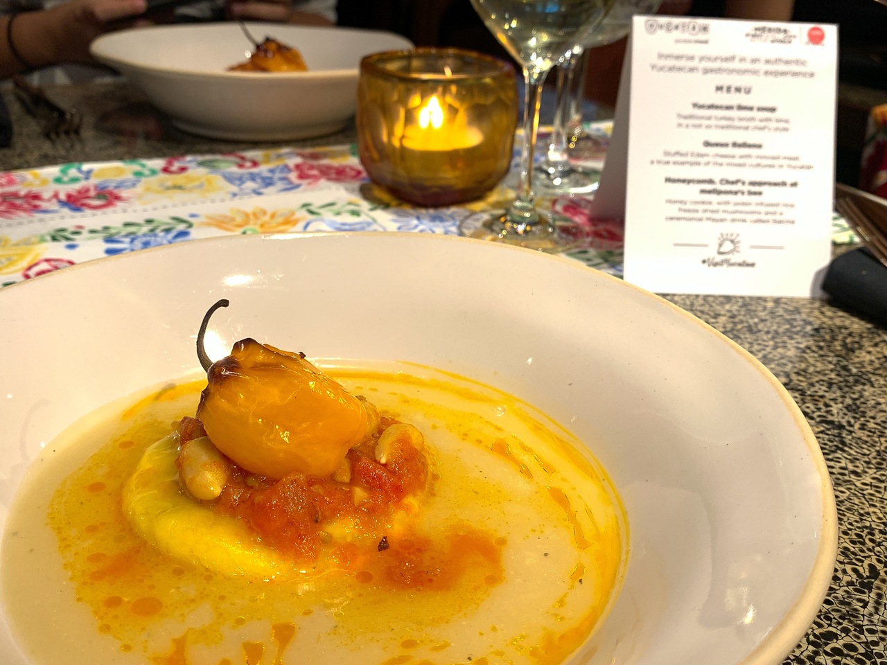 Queso relleno, served at the Yucatan tourism board dinner as part of World Travel Market in November 2019.