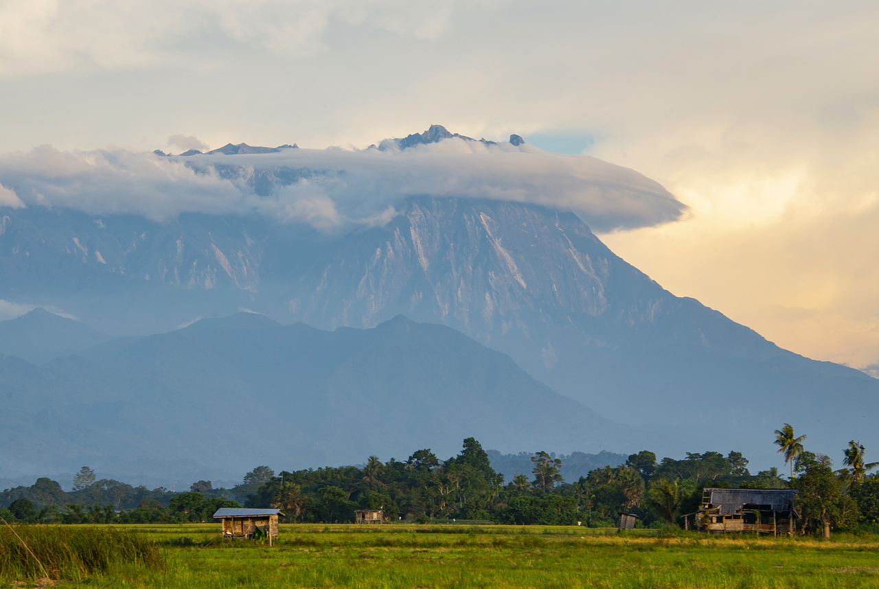 Mount Kinabulu - the highest mountain in Borneo.