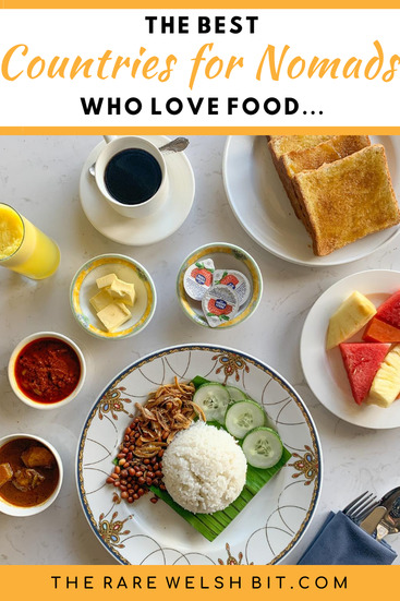 Nasi lemak breakfast flatlay
