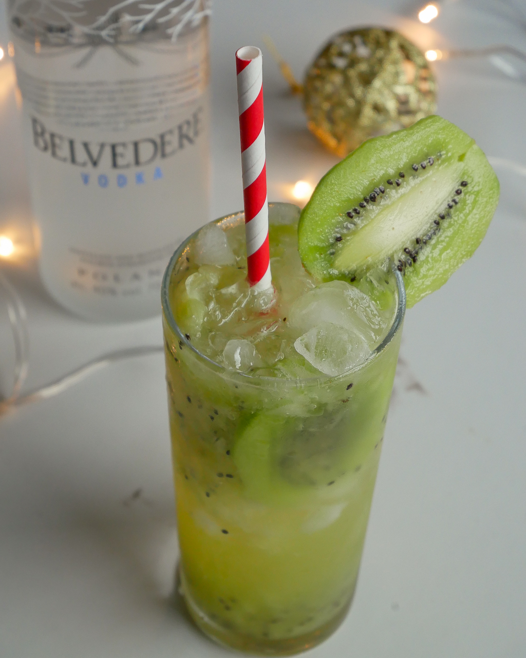Kiwi Collins cocktail