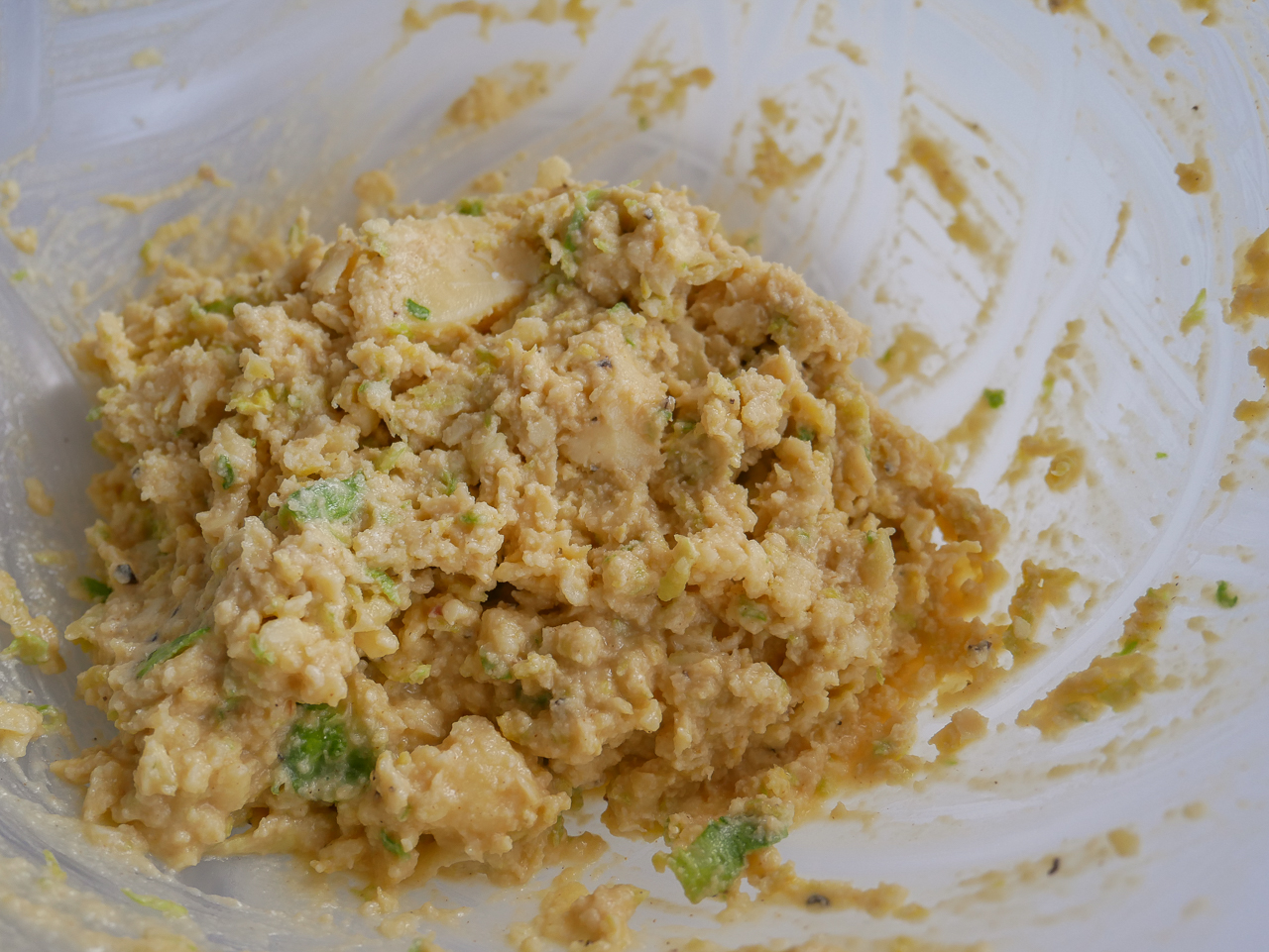 Welsh rarebit cheesy mixture, using Christmas Brussels sprouts