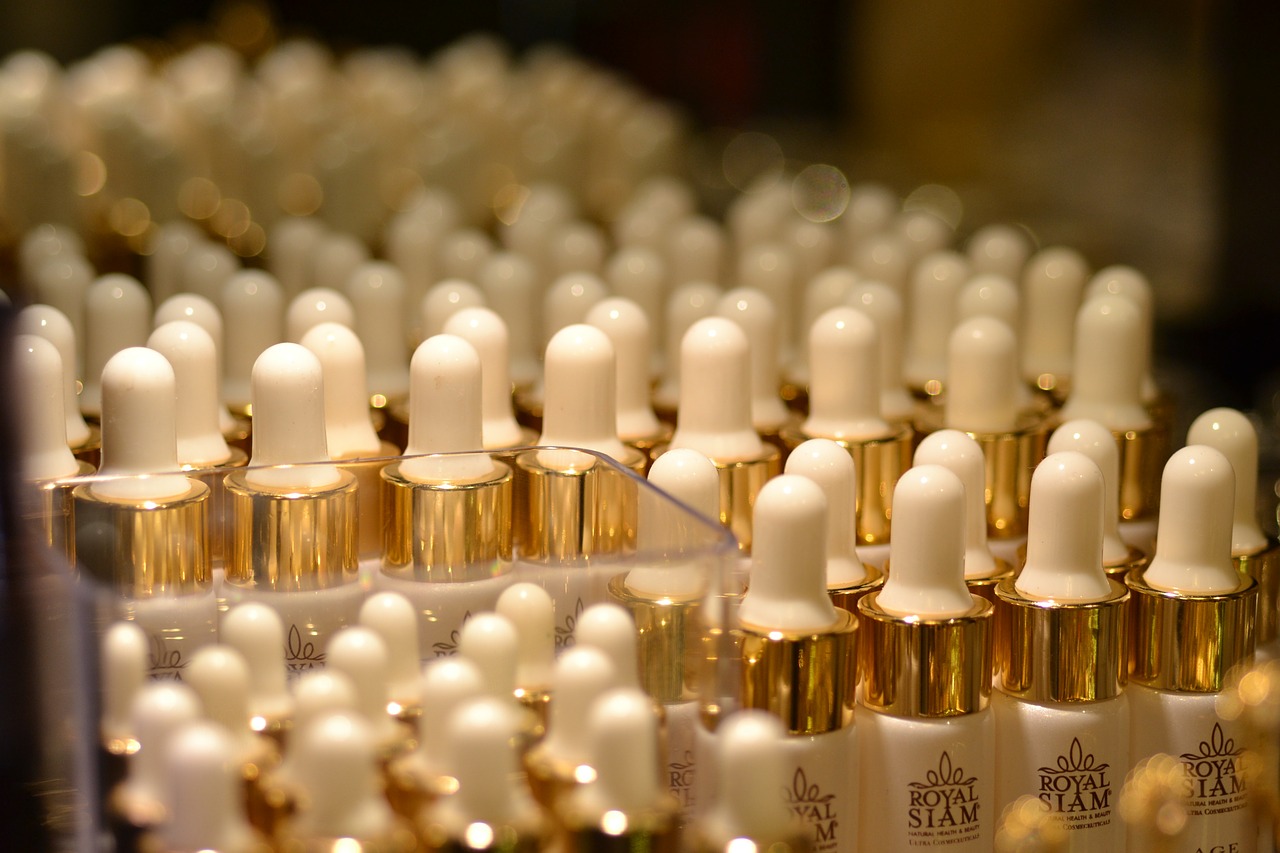 Skincare products in bottles - Royal Siam brand