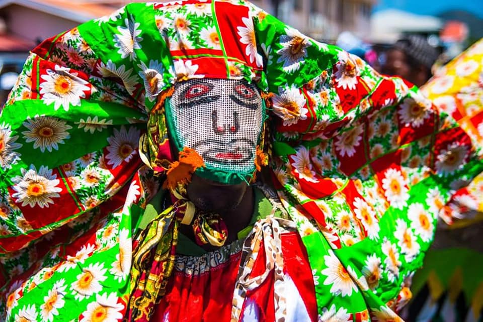 Shakespeare-inspired costume at Carriacou Carnival