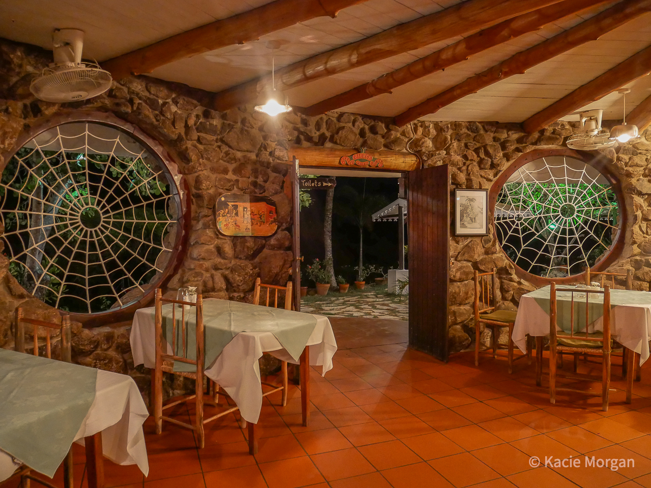 Restaurant at Bogles Round House in Carriacou, Grenada