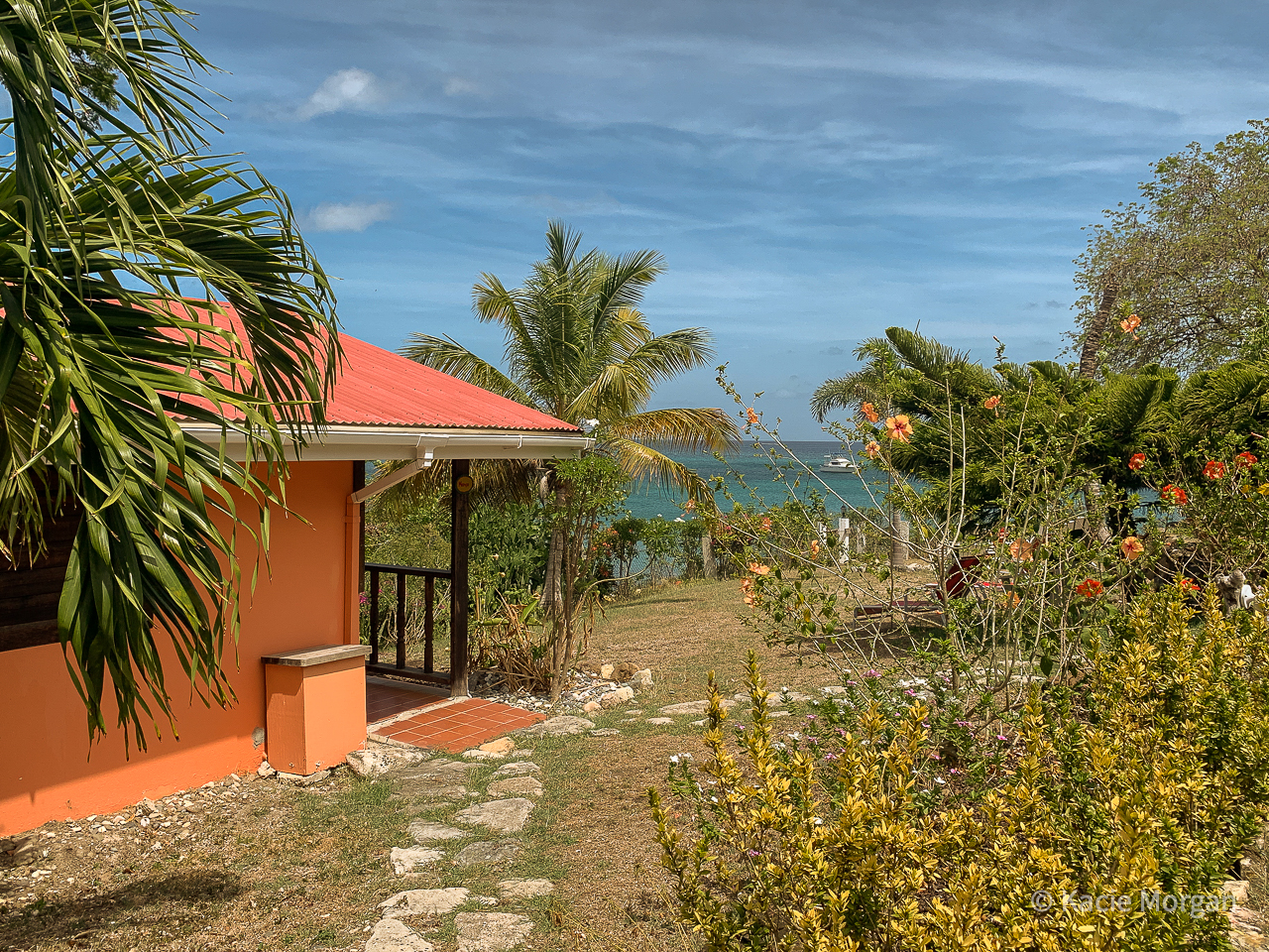 The gardens and lodges at Bogles Round House in Carriacou, Grenada