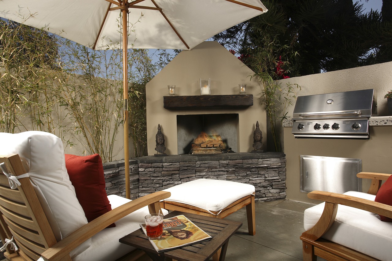Outdoors al fresco garden patio area