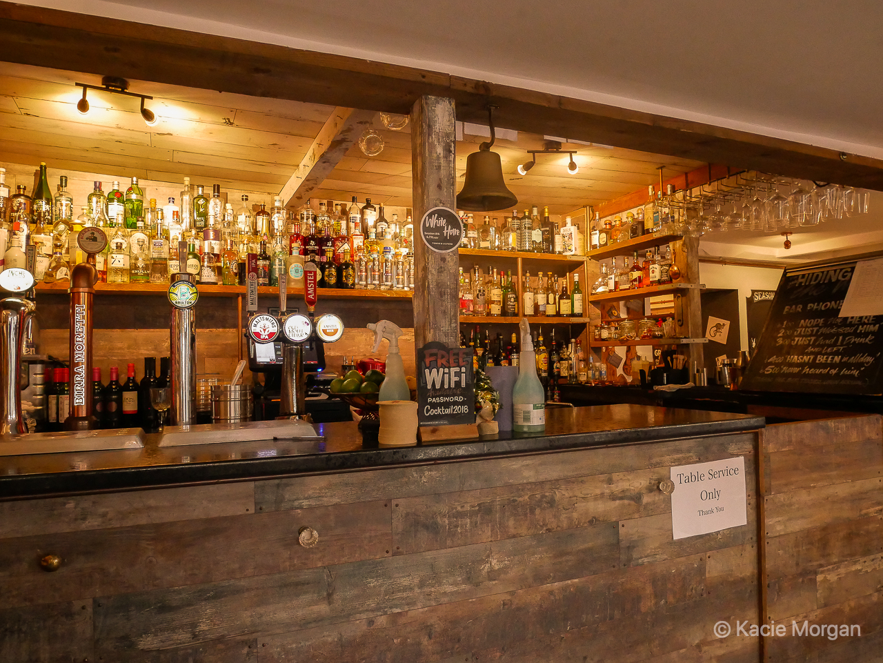 The micro bar at the Mad Platter, Usk