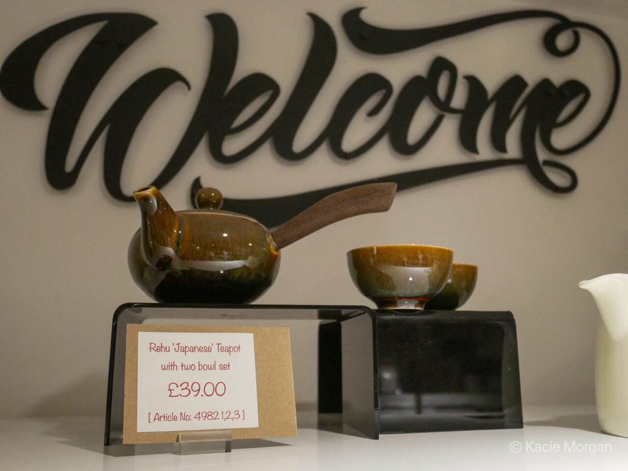 Authentic Japanese teapots on display in MonTeas, Monmouth