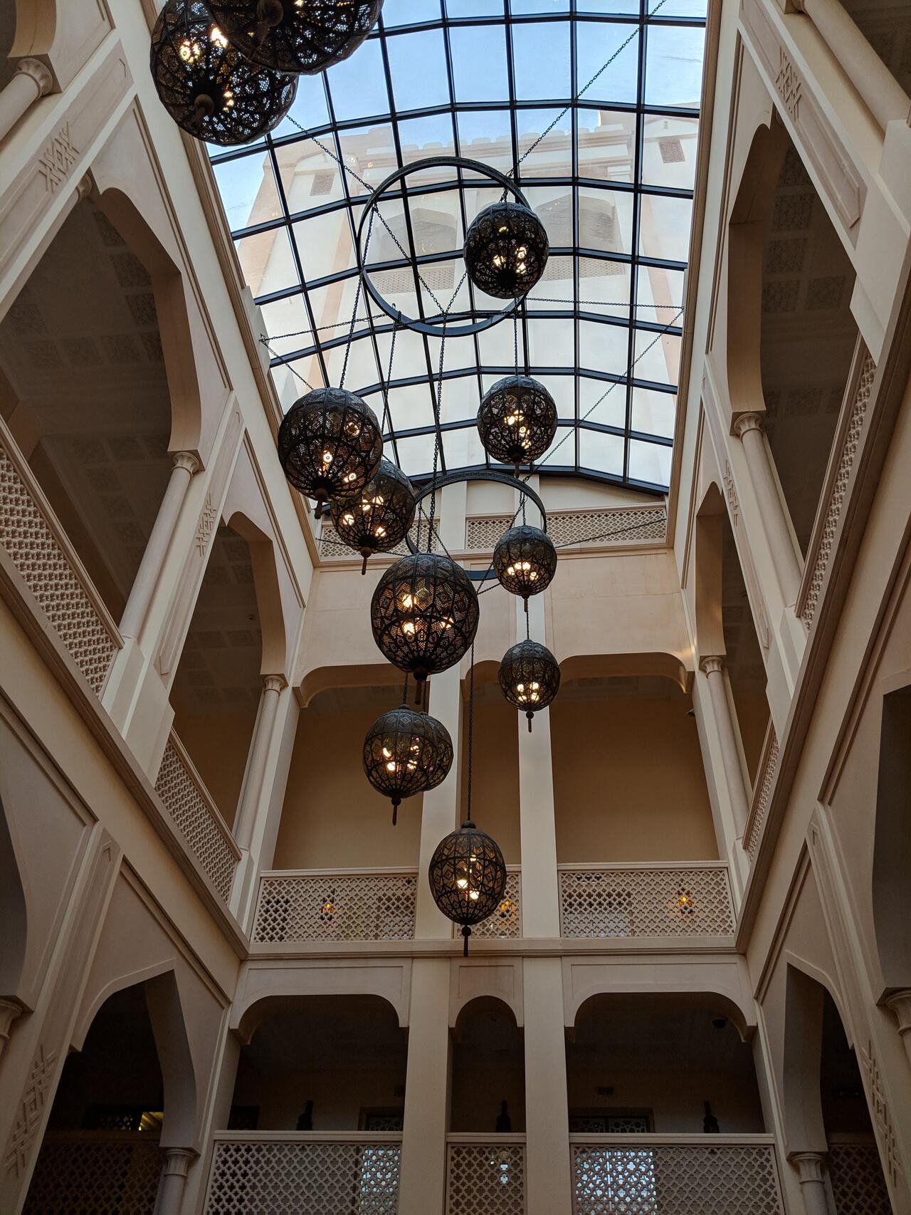 The glass roof of Shangri-La Barr Al Jissah Resort & Spa