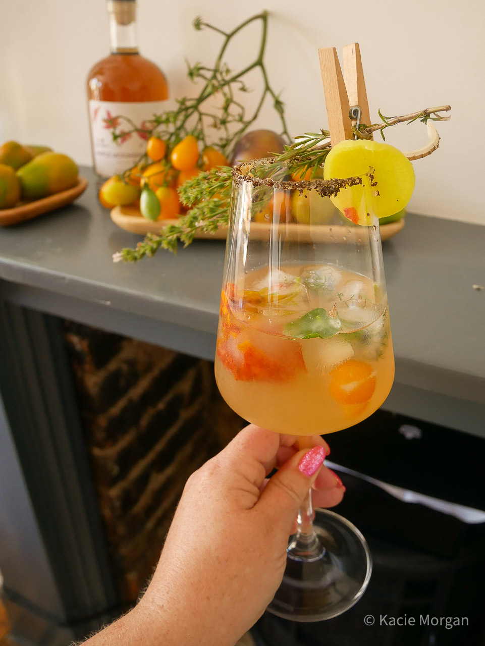 Compressed clarified Bloody Mary