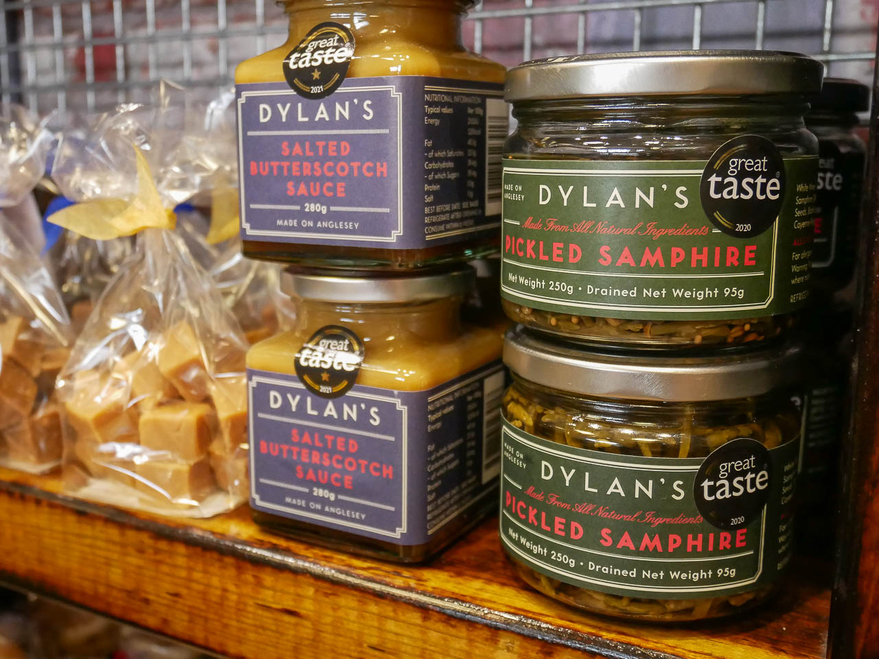 Dylan's Pickled Samphire and Salted Butterscotch Sauce at Trwffl on Milford Waterfront