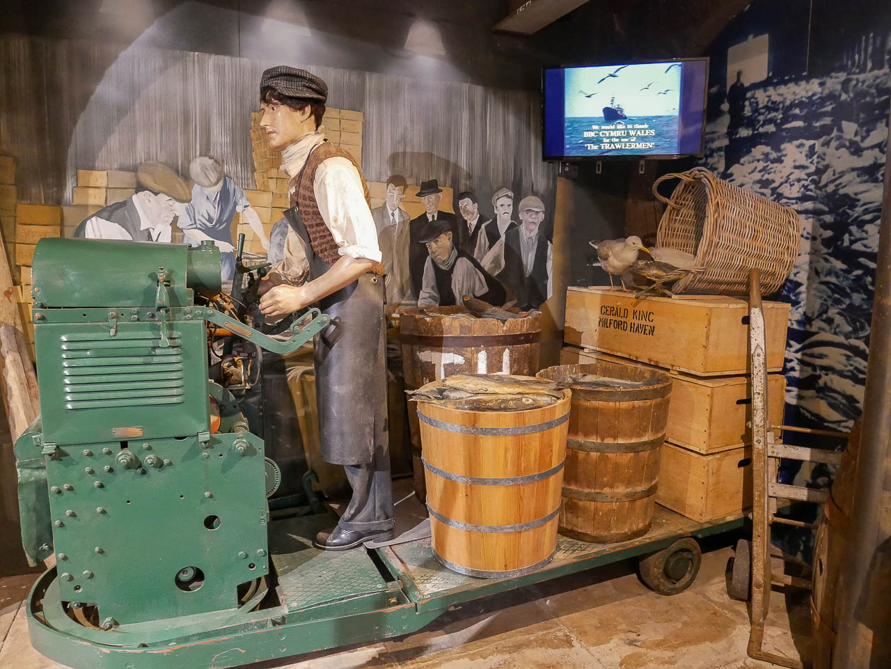 An installation in Milford Haven Museum, depicting the old Fish Market