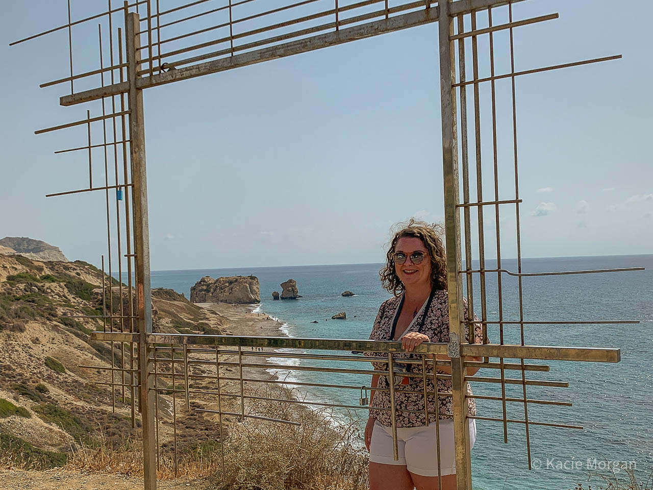 Me posing for a photo at the Birthplace of Aphrodite