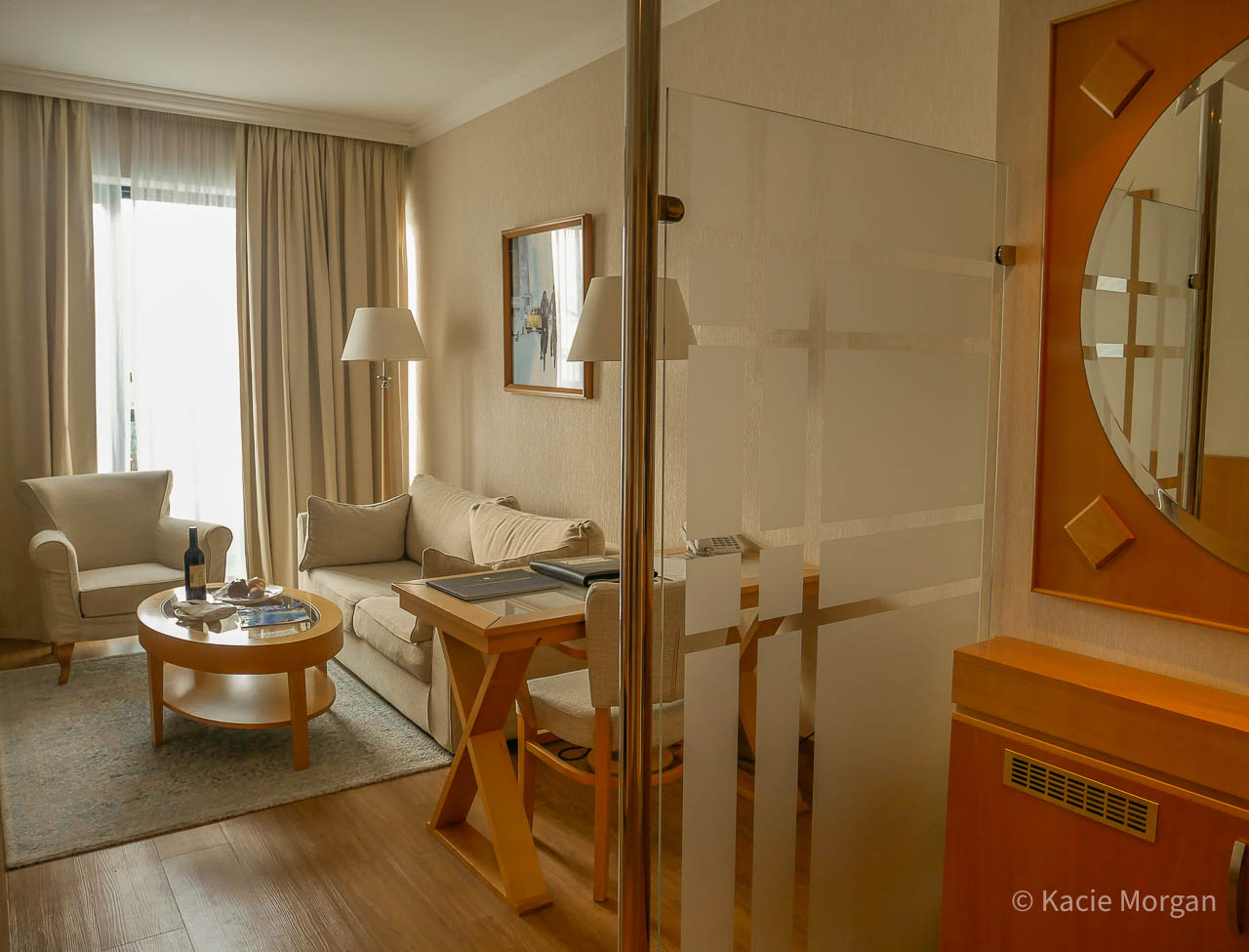 The lounge or living space in the luxury suites at Constantinou Bros Asimina Suites Hotel