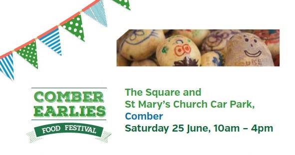 Flyer for Comber Earlies food festival