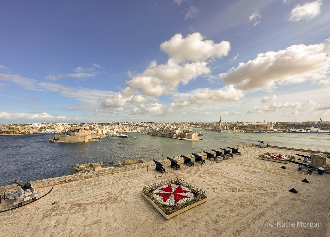 The saluting battery in Valletta, Malta