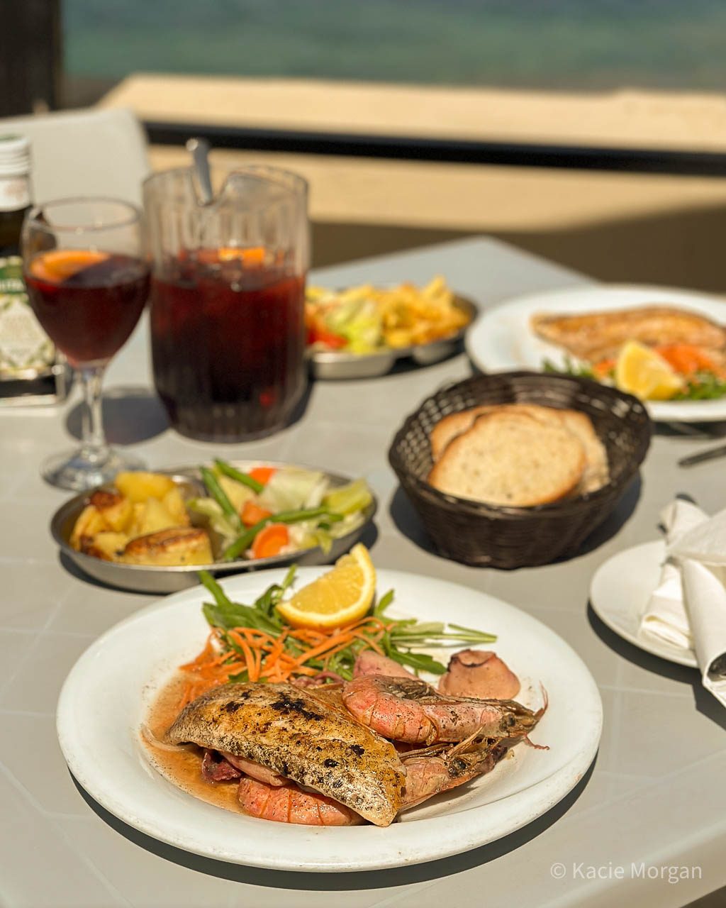 Seafood platter at Bayside Restaurant on the Islet Promenade, near Seaview Hotel in St Paul's Bay
