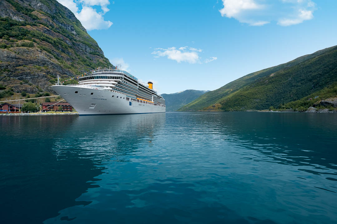 Costa Luminosa cruise ship in Norway, northern Europe