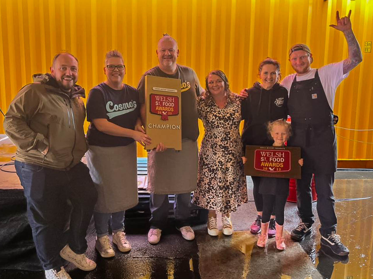 Judging the Welsh Street Food Awards 2023 in Tiger Yard, Cardiff Bay