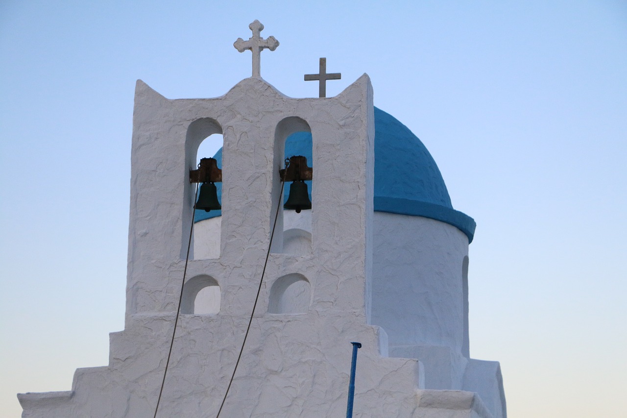 Blue-domed church in Sifnos, Greece