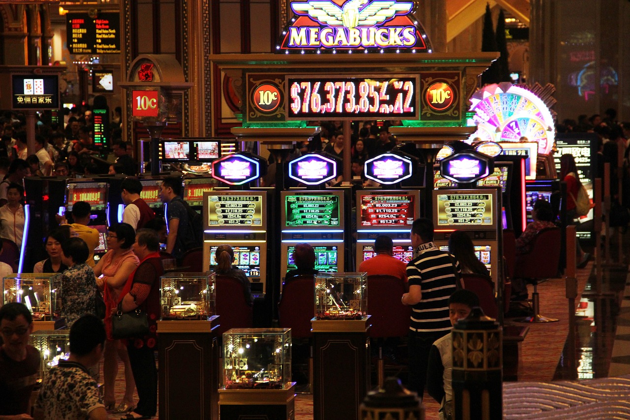 A bustling casino in Macau, China