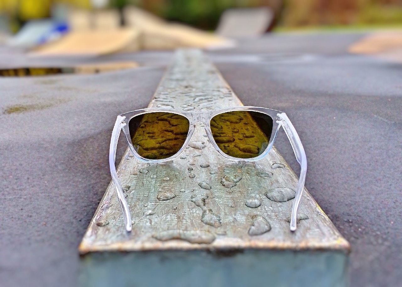 Sunglasses in a skate park