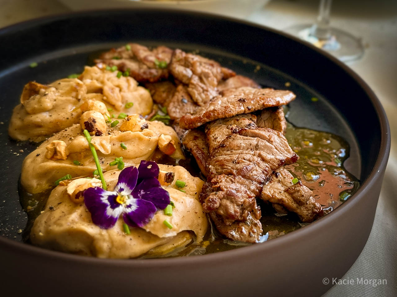 Our beef dish at Sofos Restaurant.