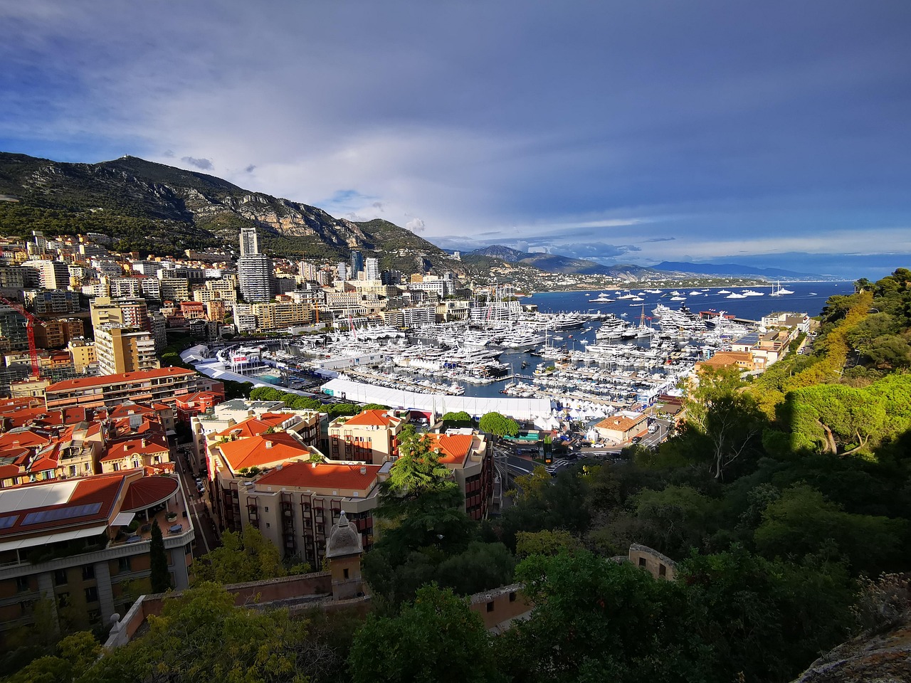 Yachts in the port in Monaco