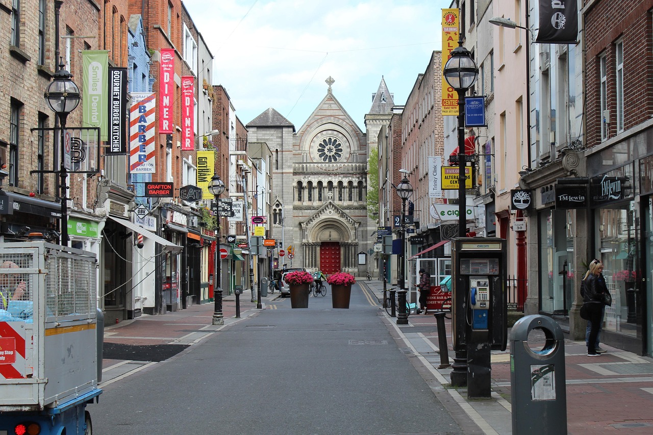 Dublin urban city scene