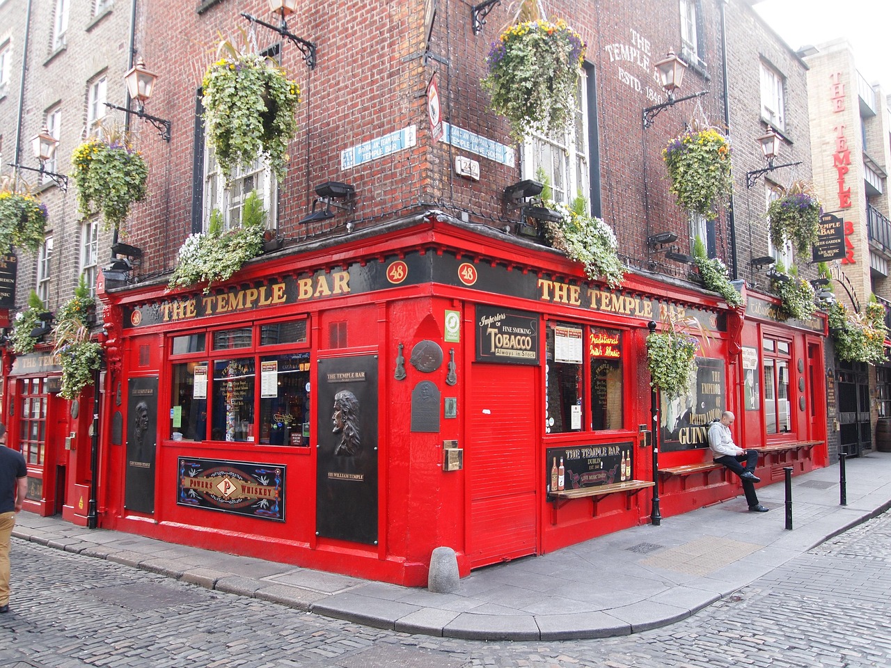 The Temple Bar in Dublin, Ireland.